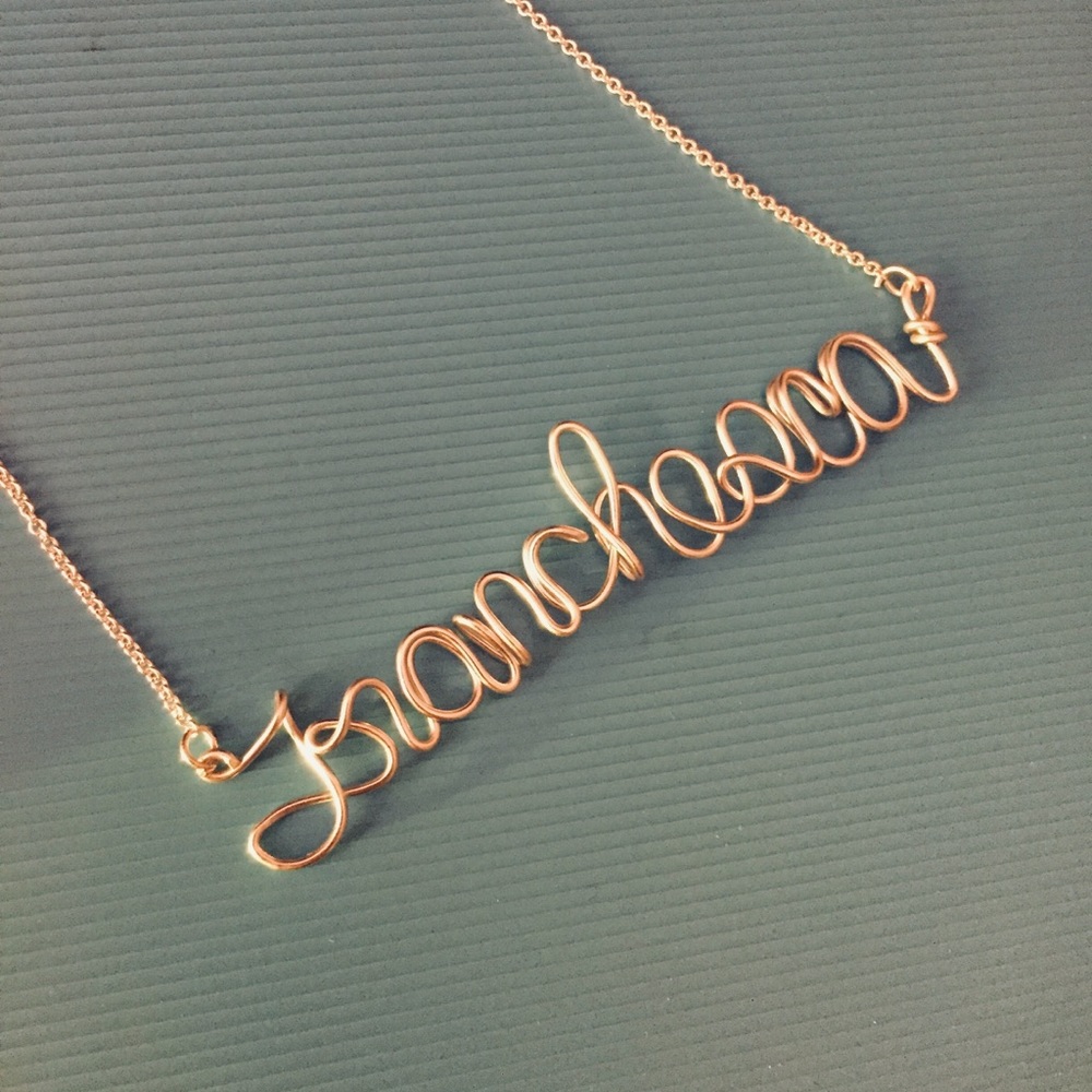 CUSTOM Handmade Personalized Wire Necklace Gift